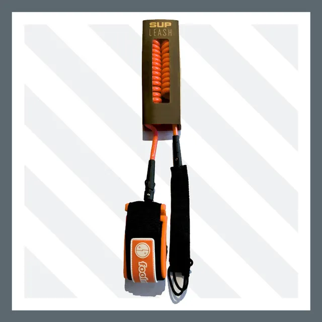 fool-moon-leash-sup-9-laisse-paddle-orange-touring image 1