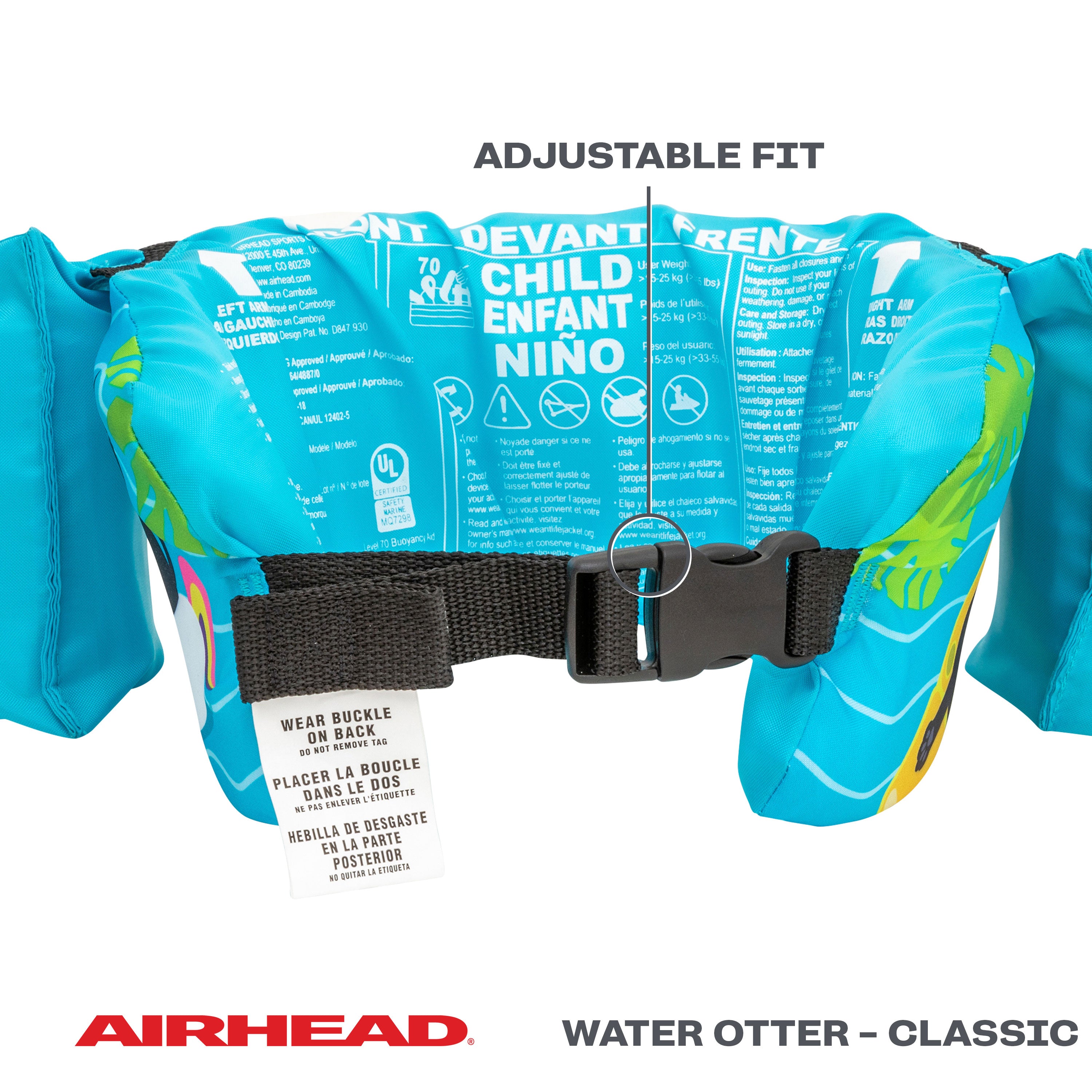 airhead-water-otter-classic-gilet-de-sauvetage-enfant-fish-friends image 3