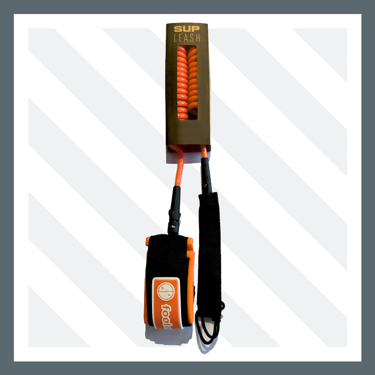fool-moon-leash-sup-9-laisse-paddle-orange-touring image 1