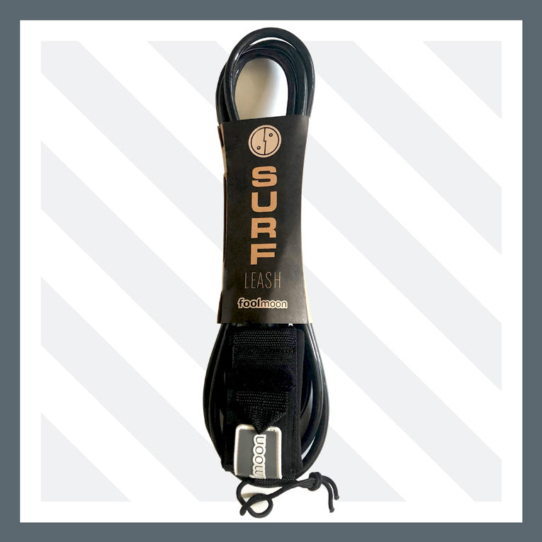 fool-moon-surf-leash-surf-9-ft-noir-9-mm image 1
